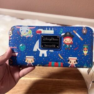 Disney Parks Loungefly Chibi Characters Zip Around Wallet Card Holder NWT